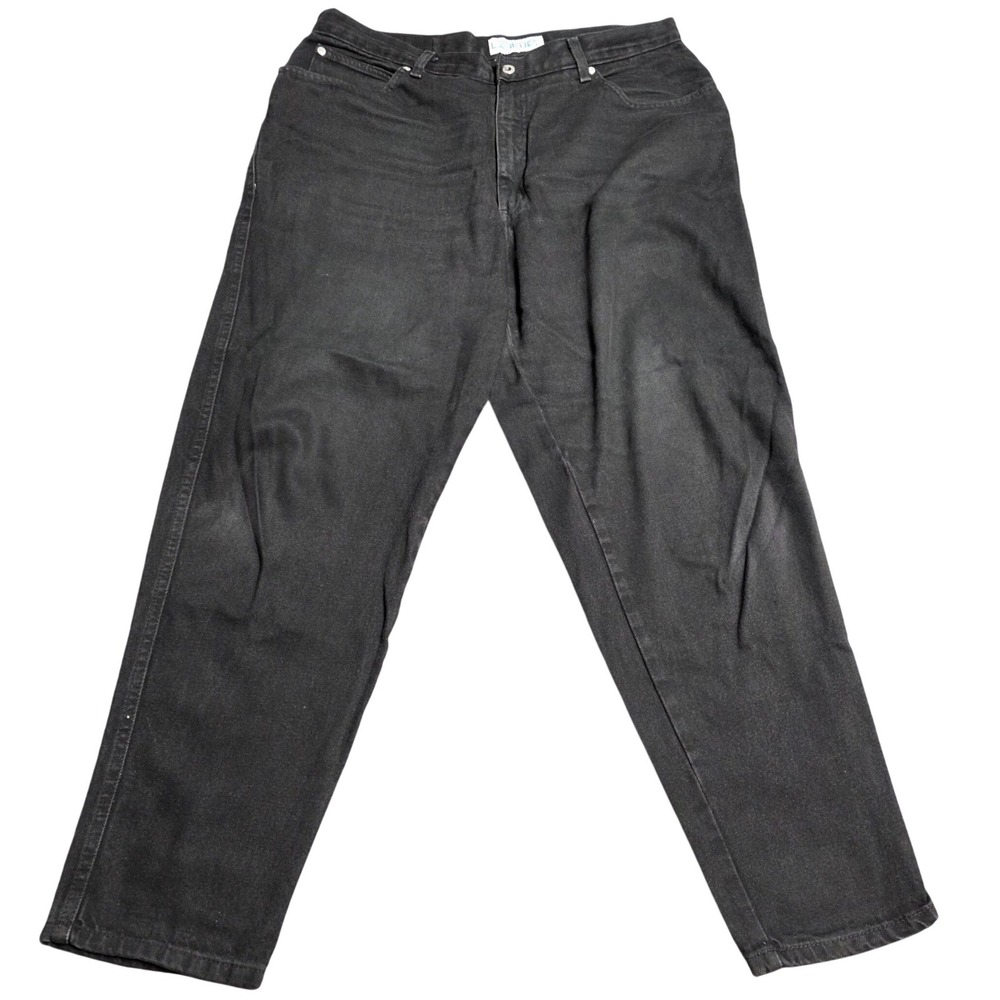 Vintage L.A. Blues Relaxed Fit High Rise‎ Tapered Denim Jeans Women's 18W Black